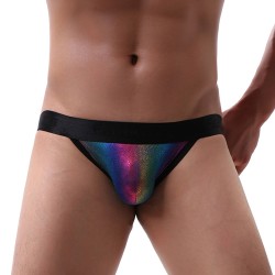 fantastic rainbow printed assless panty for men