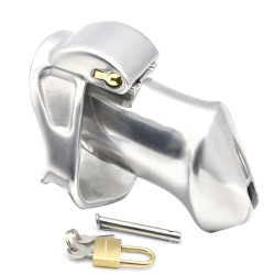 built in lock chastity cock cage short