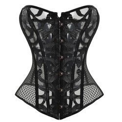 new arrival mesh see through overbust waist shaper bustiers